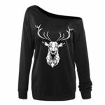 Rysly Womens Sexy Off The Shoulder Casual Sweatshirts Pullover Shirts Plus Size