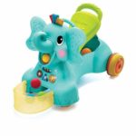 Adorable,Versatile and Fun Ollie 3-in-1 Sit,Walk & Ride Elephant,with 50+ Melodies,Songs,Phrases,Lights & Activities,Soft Touch Ears and Fabric Hair Tufts That Crinkle and Squeak, for Kids