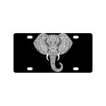 Fashion Design Cool elephant Mental Car License Plate With 4 Holes – 12″ X 6″