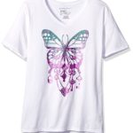Just My Size Women’s Size Plus Printed Short-Sleeve V-Neck T-Shirt