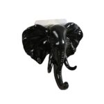 Elephant Head Self Adhesive Wall Door Hook Hanger Bag Keys Sticky Holder for Room Kitchen Bathroom (Black, 1111cm)