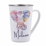 Personalized Gifts Colorful Elephant Coffee Mug – 17oz Stainless Steel Tumbler Coffee Mug -Birthday Gifts, Christmas Gifts, Mother’s Day Gifts, Father’s Day Gifts, Funny Mug for Kids