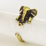 Brass Silver Vintage Elephant Ring,jewelry,ring,animal Ring,burnished Elephant Ring,adjustable Ring