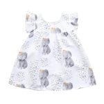 Sinfu Dress for Toddler Infant Baby Girls Dress Stars Elephant Print Dresses Clothing Outfits (0-12 Months, White)