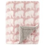 Hudson Baby Blanket with Sherpa Backing, Elephants, One Size