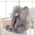 Large Kids Plush Elephant Toy Sleeping Back Cushion Stuffed Animals Doll PP Cotton for Baby 15.7Inch/23.6Inch