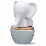 Elephant Aroma Diffuser | Small Ceramic and Porcelain Wicking Diffuser for Essential Oils | Subtle, Fresh Aroma for Home or Office | 15mL Reservoir, 2 Weeks per Fill | No Electricity or Water Required