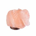 Natural Himalayan Salt Lamp Pink Crystal Hand Carved Elephant Hymalain Rock Salt Lamps with Solid Neem Wood Base, Great Gift