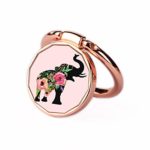 Phone Ring Holder Stand Rose Gold Oddss Cute Elephant Universal Thin Finger Ring Grip 360° 180°Flip Ring Stand Grip Mount Compatible for Smartphones