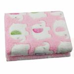 ANIAC Pet Soft Throw Blanket with Cute Elephant Pattern Fluffy and Warm Bed Covers for Dogs and Cats (31.5 Inch23.6 Inch, Pink)