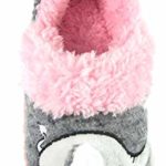 Elephant Toddler Girls Slippers with Elephant Ears – Gray with Pink Sherpa Lining – Indoor/Outdoor Sole