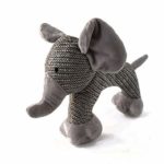 Ellie the Grey Elephant Dog Toy – Woven Squeaker Plush Dog Toys – Adult & Puppy Chew Toys – Non-toxic Plush Doll – Cute Dog Chew Toys for Light & Medium Chewers (Single, Grey Elephant)