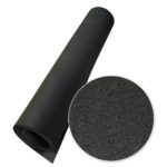 Rubber-Cal “Elephant Bark Recycled Rubber Flooring Rolls – 3/16-Inch x 4 FT x 25 FT Rubber Rolls – All Black