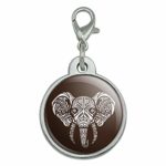 GRAPHICS & MORE White African Elephant Tribal Chrome Plated Metal Pet Dog Cat ID Tag – Small