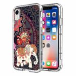 Badalink iPhone XR Case, iPhone Xr 6.1 inch Case 3 in 1 Heavy Duty Case Soft Clear TPU Cover High Impact Shock Absorbent Bumper Slim Fit Artistic Shell Protective Skin iPhone XR 2018 – Elephant