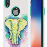 iPhone XR Elephant Case, ANLI Drop Protection Hybrid Dual Layer Armor Protective Case Cover Compatible with Apple iPhone XR 6.1 inch 2018 Released for Girls, Boys, Men, Women