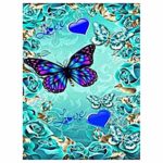 5D Full Drill Diamond Painting Kit, Mikilon DIY Diamond Rhinestone Painting Kits for Adults and Beginner Flower Butterfly Bird Pigeon Rose Embroidery Arts Craft Home Decor,15.7 x 11.8 Inch (C)