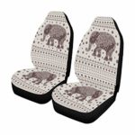 INTERESTPRINT Beautiful Elephant Animal Car Seat Cover Front Seats Only Full Set of 2, Bucket Seat Protector Car Seat Cushions for Car, SUV, Truck or Van