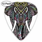 JsMuryobao Guitar Picks Custom Cool Unique Design for Electric Acoustic Bass Ukulele Elephant Tattoo Print