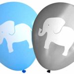 Nerdy Words Elephant Balloons (16 pcs) (Grey & Blue)
