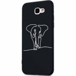 Galaxy J5 Prime Case,Galaxy On5 2016 Cover,ikasus Ultra Thin Black Graphic Matte Coating Plastic Soft TPU Silicone Rubber Bumper Back Case Cover for Samsung Galaxy On5 2016/J5 Prime/G570,Elephant