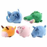 Petbemo Squeaky Dog Toys Puppy Toy Funny Animal Sets Pet Chew Toys Interactive Play for for Puppies and Medium to Large Pets?Pack of 5?