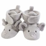 Hudson Baby Baby Cozy Fleece Booties with Non Skid Bottom, Neutral Elephant 12-18 Months
