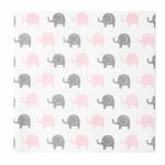 Crisky Baby Shower Dessert Beverage Napkins 50 Pack Pink and Grey Elephant Disposable Napkins, Perfect for Girl Baby Shower Decorations and Gender Reveal Party Supplies, 4.9″ x 4.9″ Folded