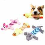 ZoyPet Squeaker Plush Dog Toys Elephant, Pig, Duck Chewing Biting Squeaky Toys for Pet Puppy Small Dogs Training Dental Health Interactive Dog Toy Durable Pack of 3 DT9