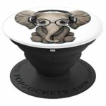 Cute Baby Elephant Wearing Glasses and Headphones – PopSockets Grip and Stand for Phones and Tablets