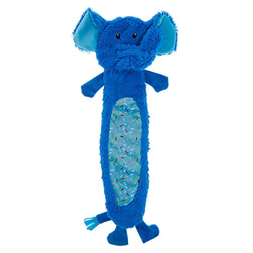 blue elephant dog toy with squeaker