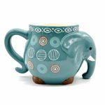 Elephant Colorful Coffee Tea Cup Mug 17.5oz (Turquoise (one piece))