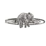 Silver-Tone Elephant Tie Bar Clip