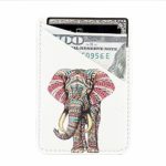 Phone Card Holder uCOLOR PU Leather Wallet Pocket Credit Card ID Case Pouch 3M Adhesive Sticker on iPhone Samsung Galaxy Android Smartphones(fit for 4.7″ Phone or Above) (Elephant)