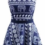 Hahatan Women’s Animal Print Swimdress Cut Out Elephant Swimsuit with Boardshorts