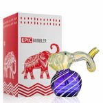Epic Hand Elephant Glass Water Device 5 inch Blue