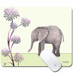 fuinhi-Large Personalized Mouse Pad Printed Non-Slip Rubber Gaming Mouse Pad Mat for Laptop Computer & PC 12″ 10″ inches 3mm (Elephant)