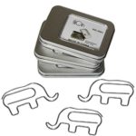 Fun Elephant Paper Clips (3 Boxes) – Cute Desk Accessories Bookmark Clips Page Markers – Office Supplies Gift for Coworkers