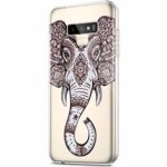 ikasus Case for Galaxy Note 9,Clear with Design Embossed Art Painted Pattern Soft Flexible TPU Silicone Ultra-Thin Transparent Girls Women TPU Case Cover for Galaxy Note 9 Case,Elephant