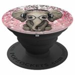 Cute Elephant Bling Pop Socket Phone Holder Stand – PopSockets Grip and Stand for Phones and Tablets