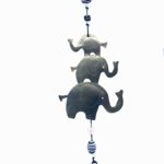 Ella Sussman Elephant Beaded Outdoor Wind Chime Handmade Garden Soothing Nana Bells