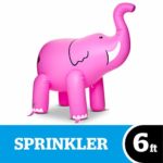 BigMouth Inc. Ginormous Inflatable Pink Elephant Yard Summer Sprinkler, Stands Over 6 Feet Tall, Perfect for Summer Fun
