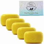 Dead Sea Sulfur Soap 4.4 oz 5 Pack (5 Soap Bars) by Natural Elephant