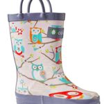 OAKI Toddler Rain Boots – Kids Rain Boots for Girls & Boys – Waterproof Rubber Boots w/Easy-On Handles