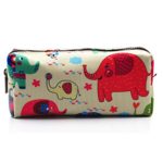 Elephant Pencil Case Students Capacity Canvas Pen Bag Pouch Case Makeup Cosmetic Bag (Elephant)
