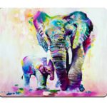 Pingpi Unique Custom Rectangle Mouse Pad Extended,Abstract Vintage Watercolor African Elephant Art Paintings,Gaming Non-Slip Rubber Large Mousepad