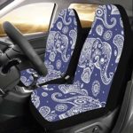 Indian Ornament Graphic Elephant Custom New Universal Fit Auto Drive Car Seat Covers Protector for Women Automobile Jeep Truck SUV Vehicle Full Set Accessories for Adult Baby (Set of 2 Front)