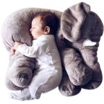 ECEJIX XXL Stuffed Elephant Plush Toy Grey 60cm Custom Designed (Large)