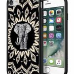 Matcase for iPhone 7 Case iPhone 8 Case – Mandala Elephant Hard Clear Transparent Anti Scratch Resistance with Full Protection TPU Bumper Designer Case