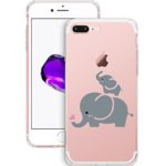 AIsoar iPhone 7 Plus 8 Plus Case, iPhone 7 Plus 8 Plus Clear Case Durable Lightweight and Slim Fit Flexible TPU Bumper Protective Rubber Phone Cover Case for iPhone 7 Plus 8 Plus (Elephant)